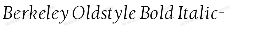 Berkeley Oldstyle Bold Italic字体转换